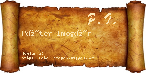 Péter Imogén névjegykártya