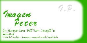 imogen peter business card